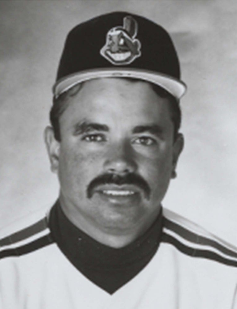 Head and shoulders portrait of Félix Fermín in Cleveland uniform