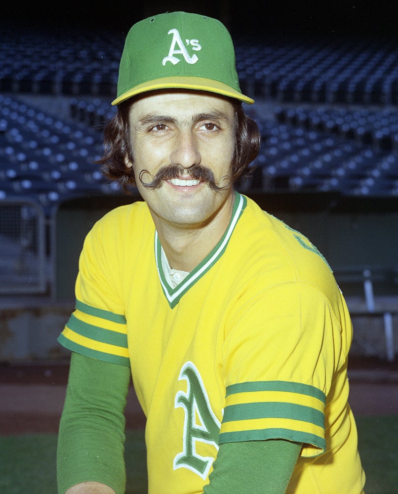 Rollie Fingers in Athletics jersey