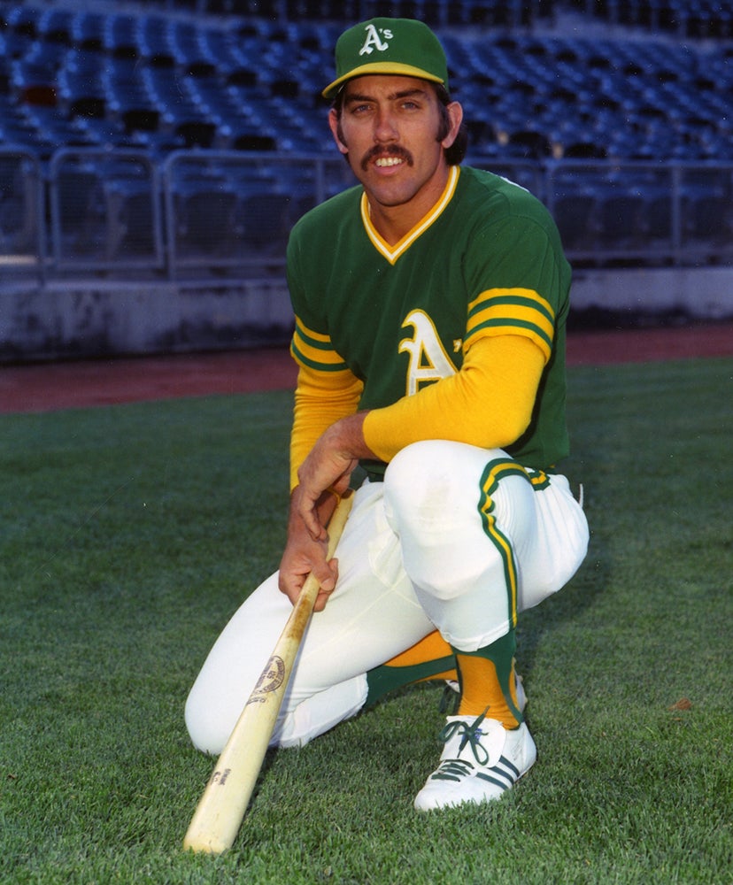 Ray Fosse in green Athletics jersey