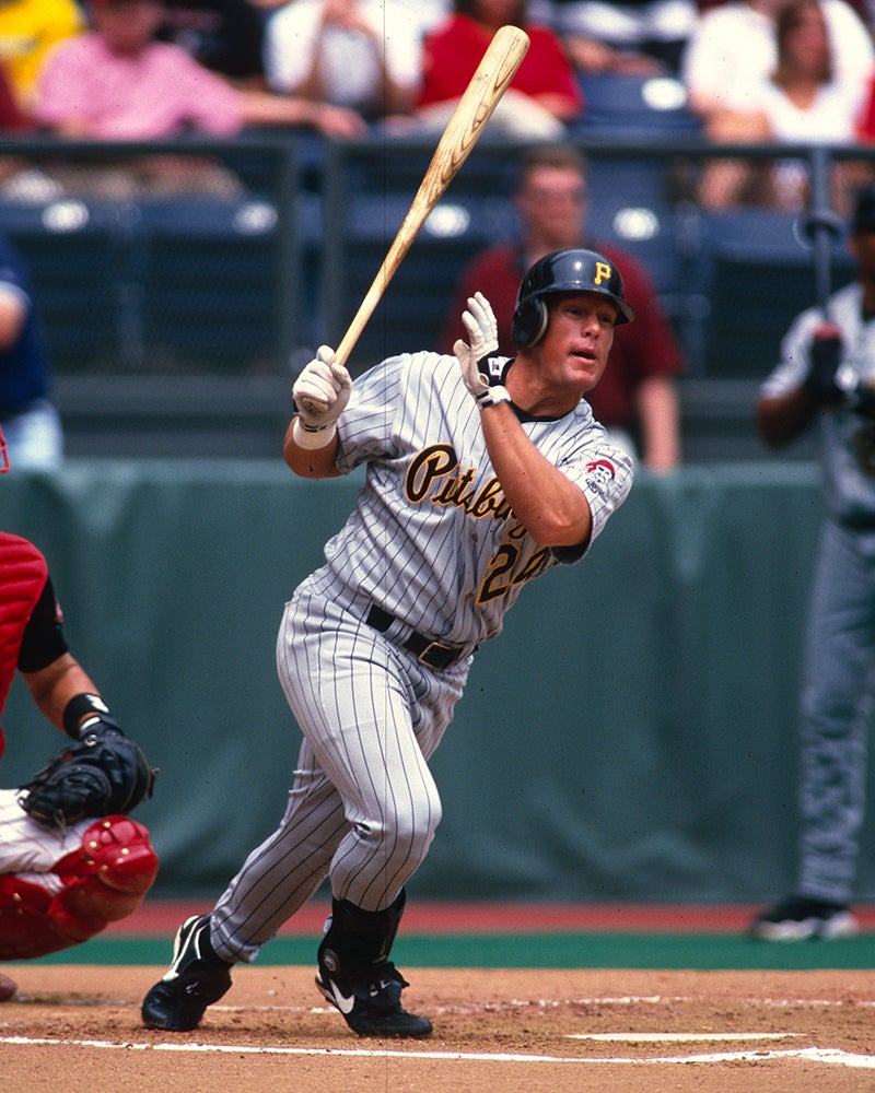 Brian Giles bats for Pirates