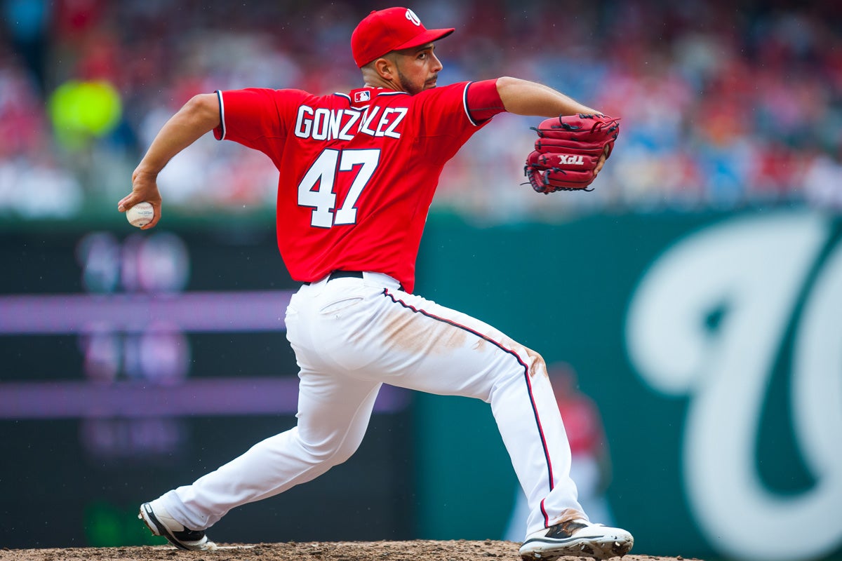 Gio González in Nationals uniform