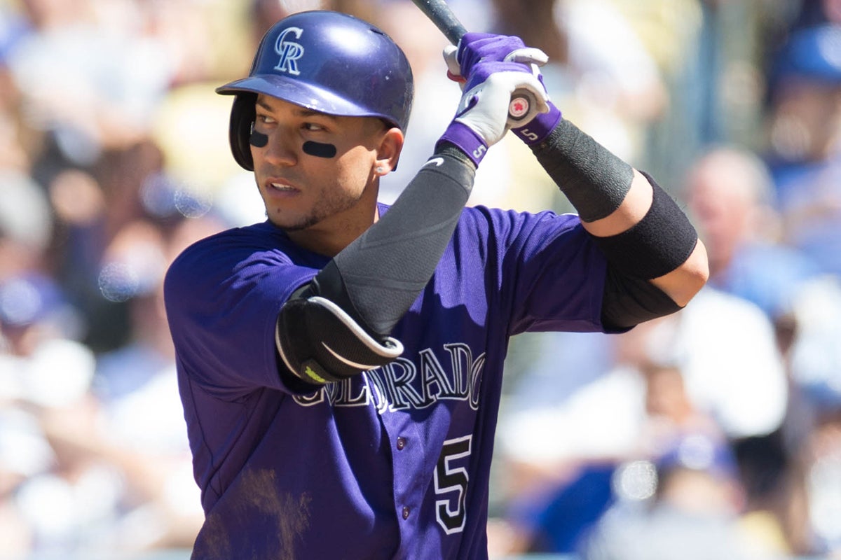 Carlos González in Rockies uniform