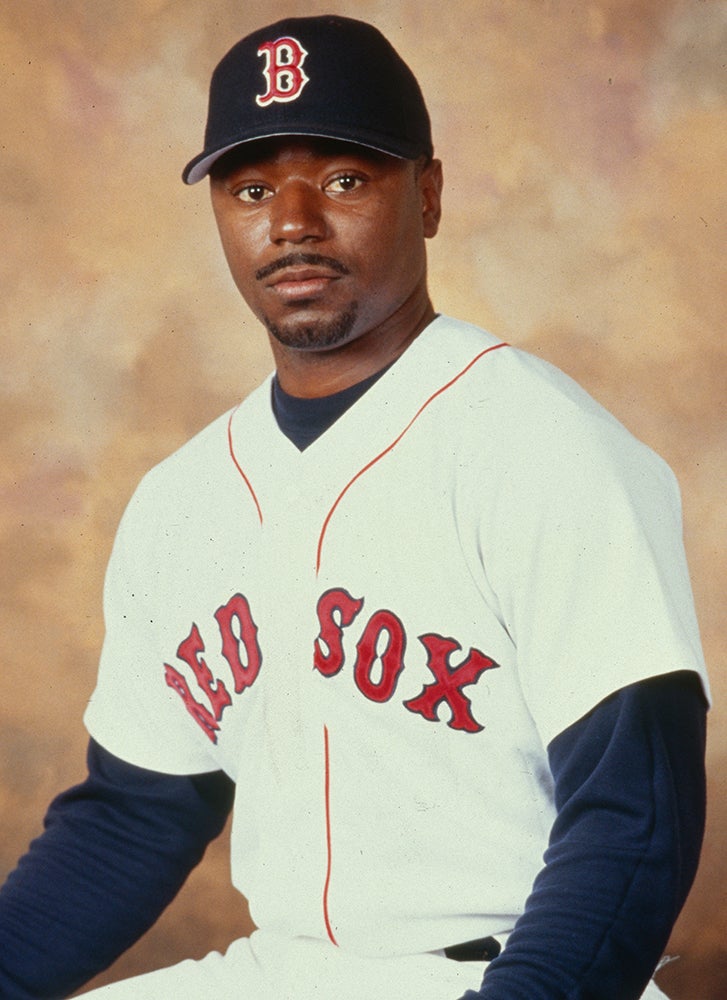 Head and shoulders portrait of Tom Gordon in Red Sox uniform