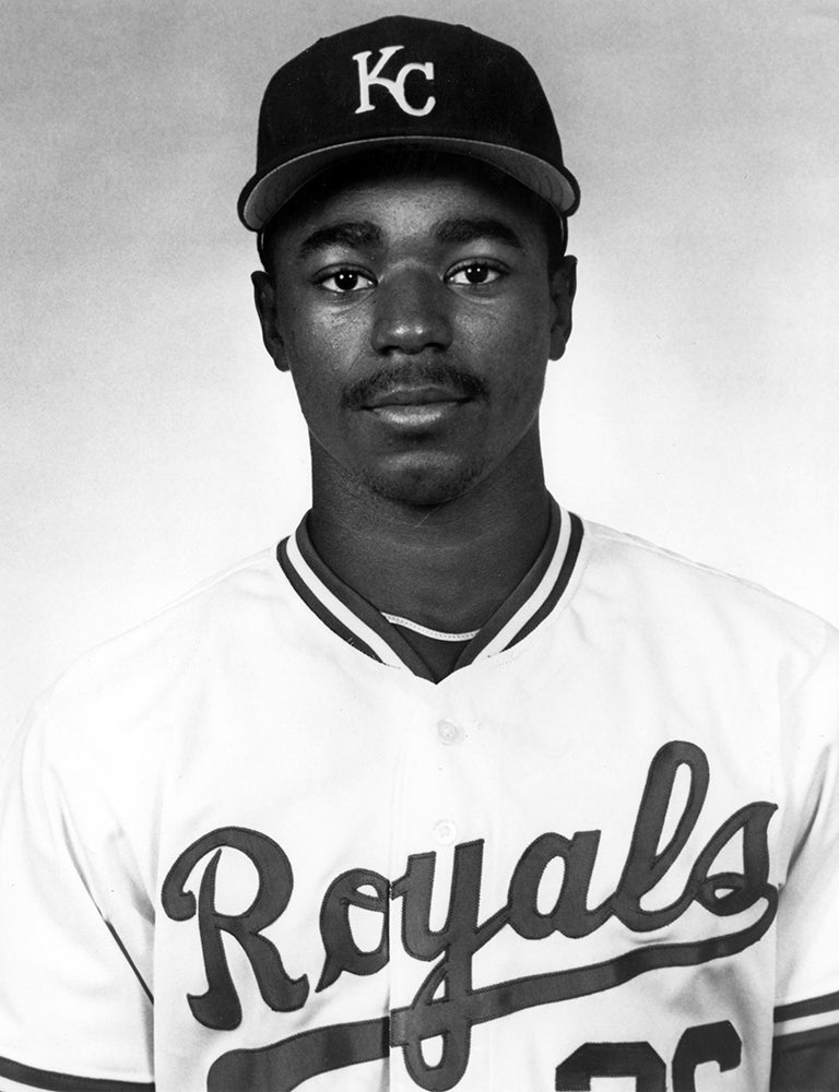 Head and shoulders portrait of Tom Gordon in Royals uniform