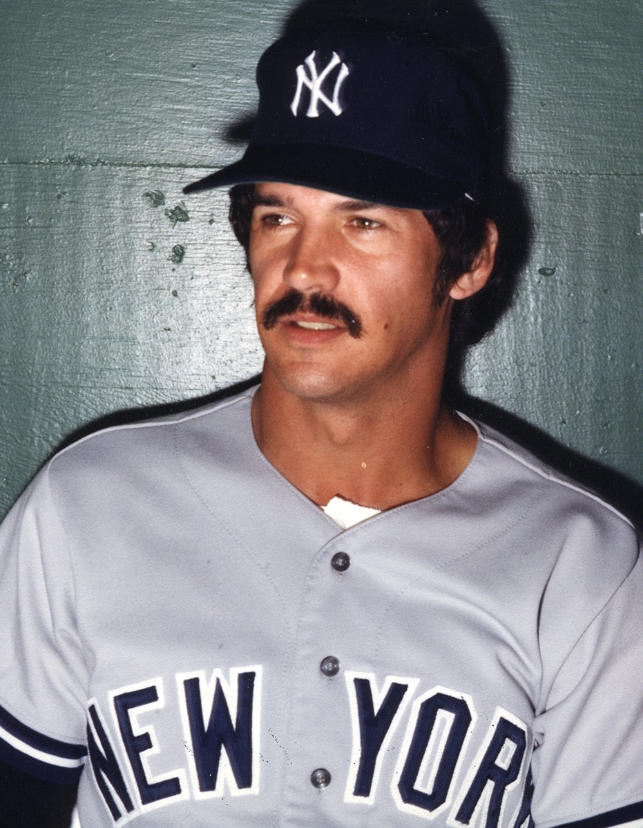 Ron Guidry in Yankees dugout