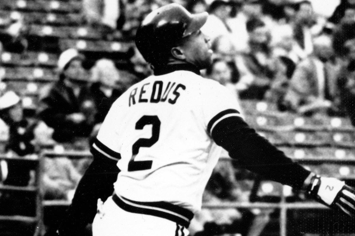 Gary Redus follows through on swing