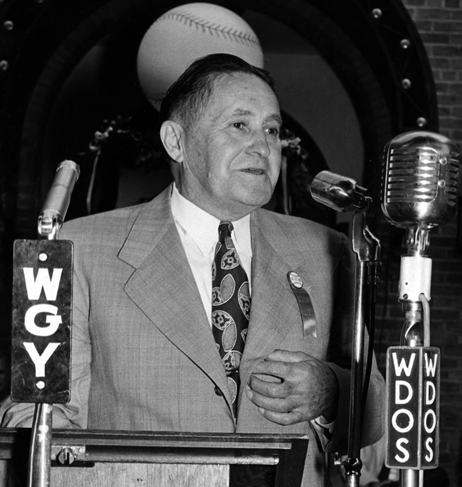 Joe McCarthy speaks at 1957 Induction Ceremony