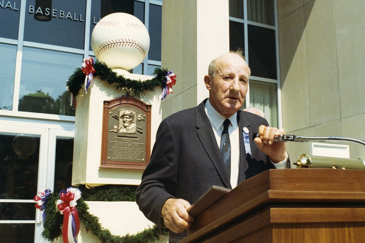 Goose Goslin speaks at 1968 Induction Ceremony