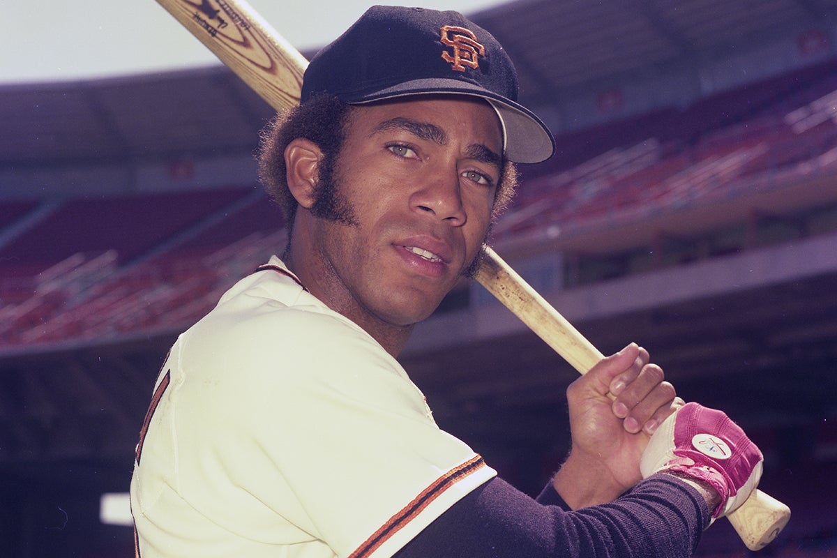 Batting portrait of Von Joshua in Giants uniform