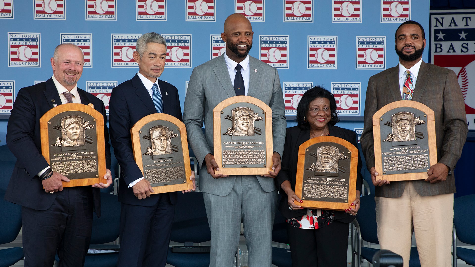 Billy Wagner, Ichiro Suzuki, CC Sabathia, Willa Allen and David Parker II