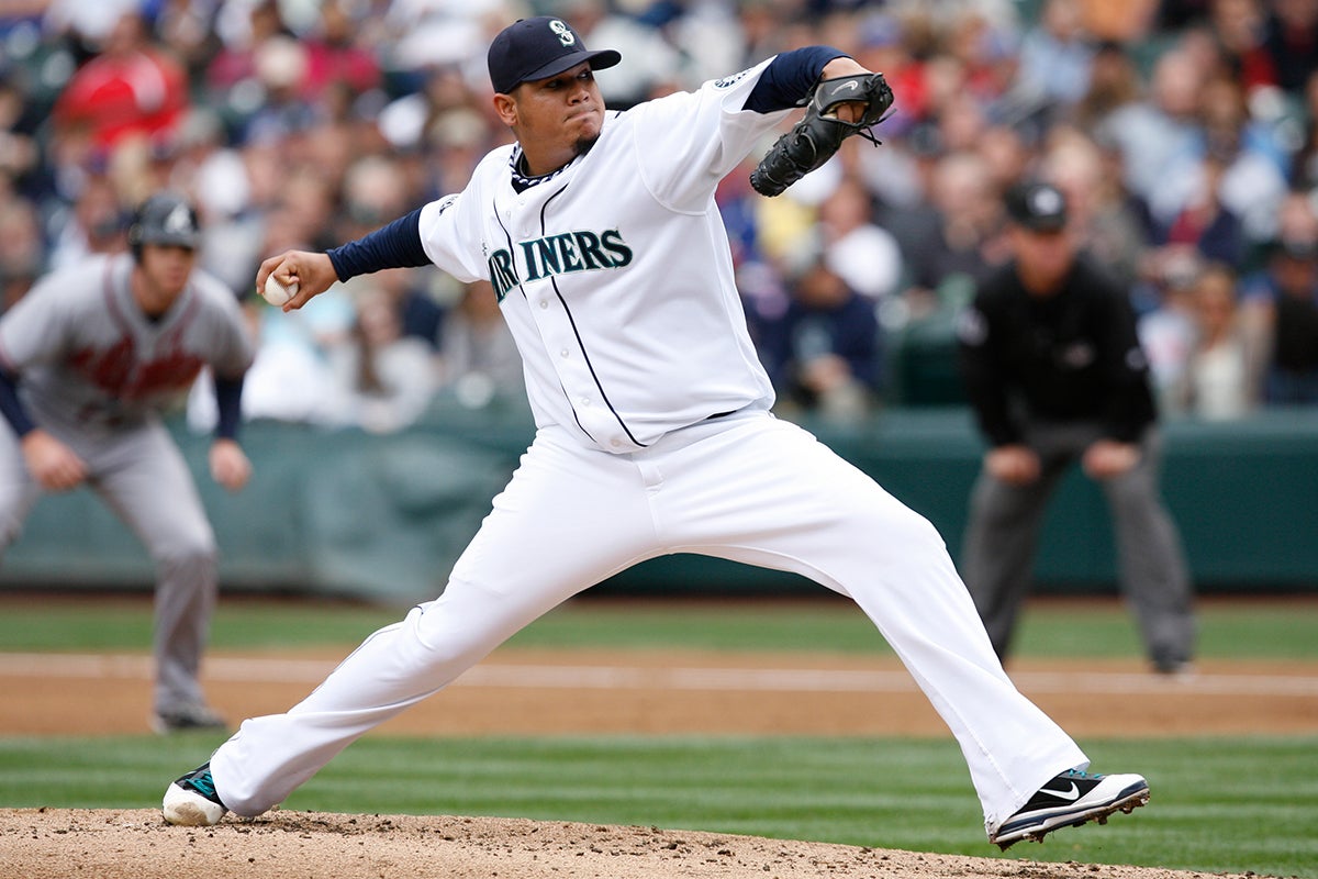 Félix Hernández in Mariners uniform