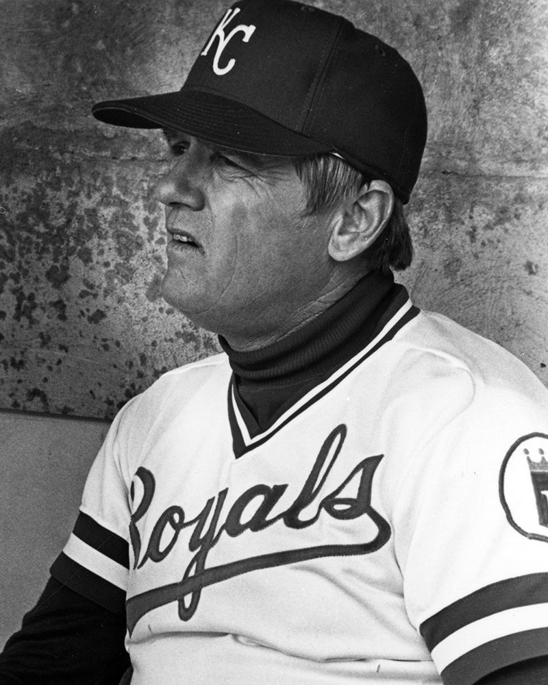 Whitey Herzog in Royals dugout