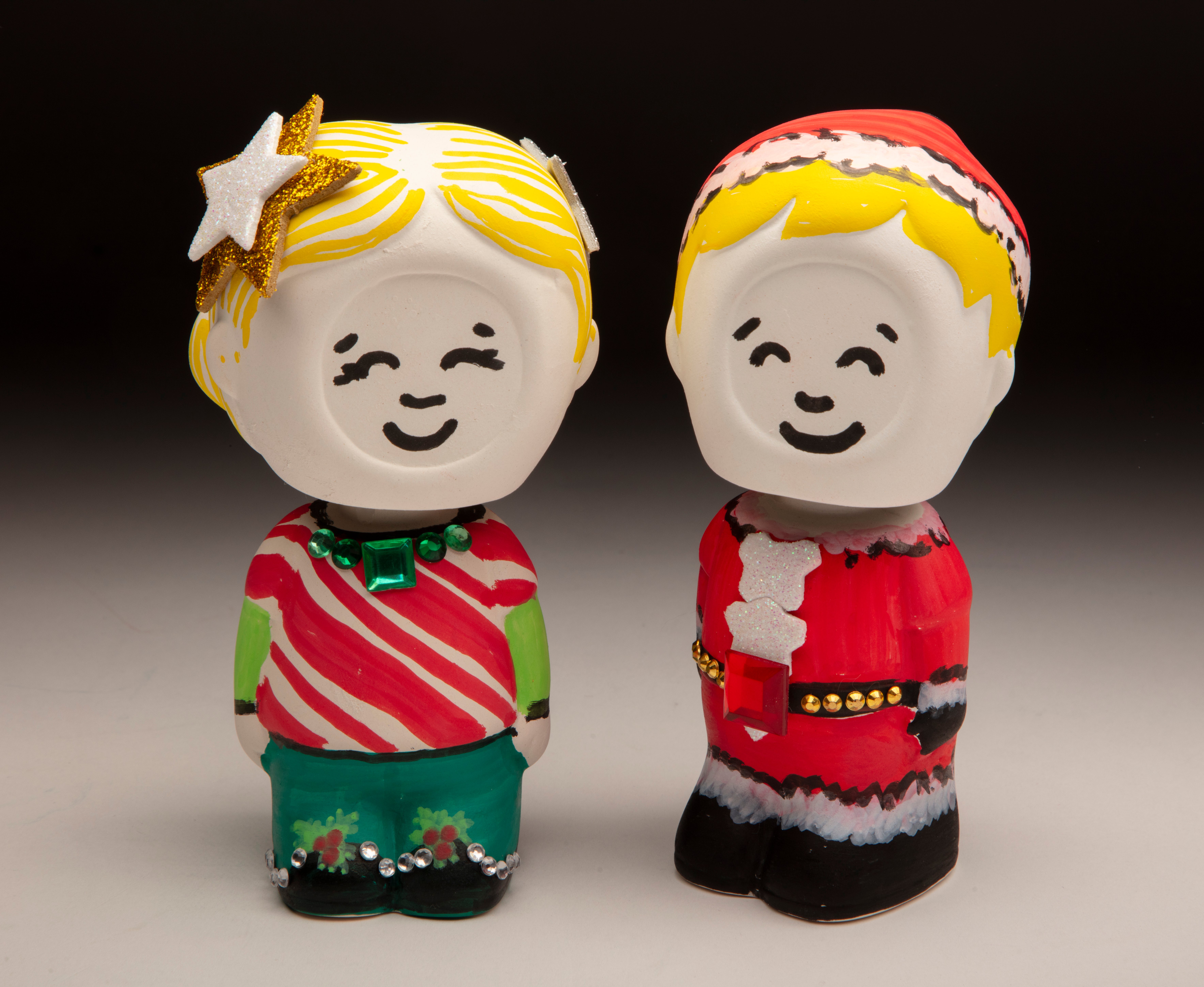Holiday themed bobbleheads
