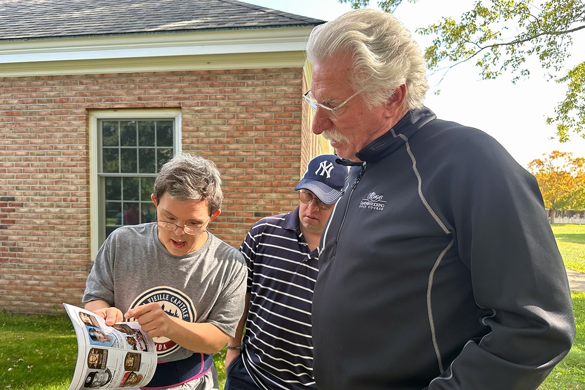 Jack Morris with Pathfinder residents