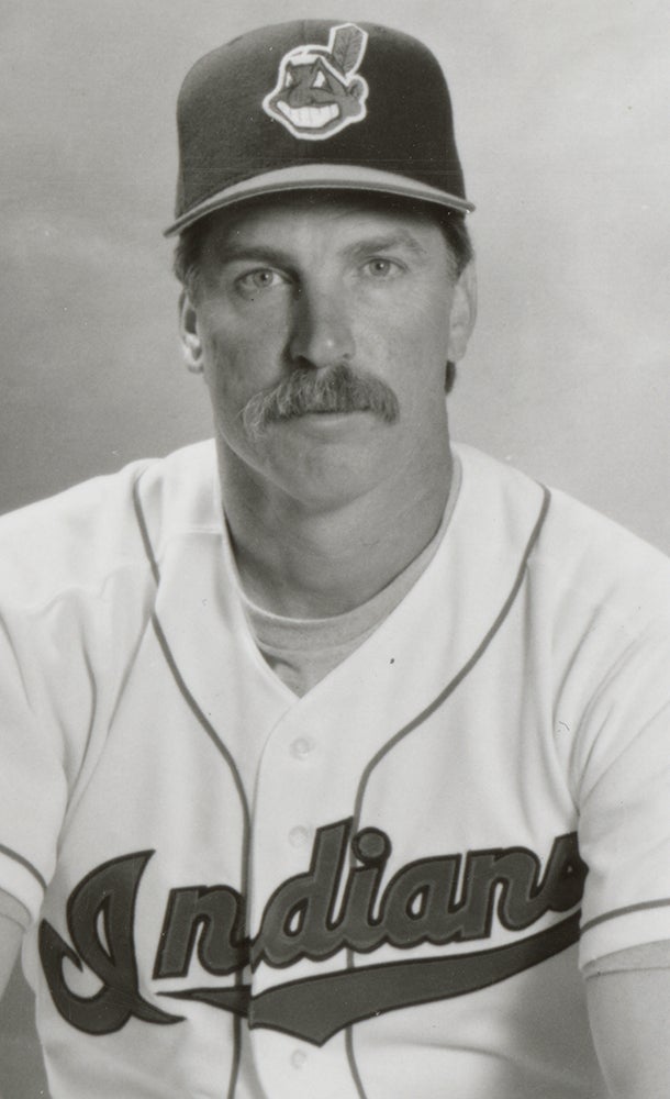 Head and shoulders portrait of Jack Morris in Cleveland uniform