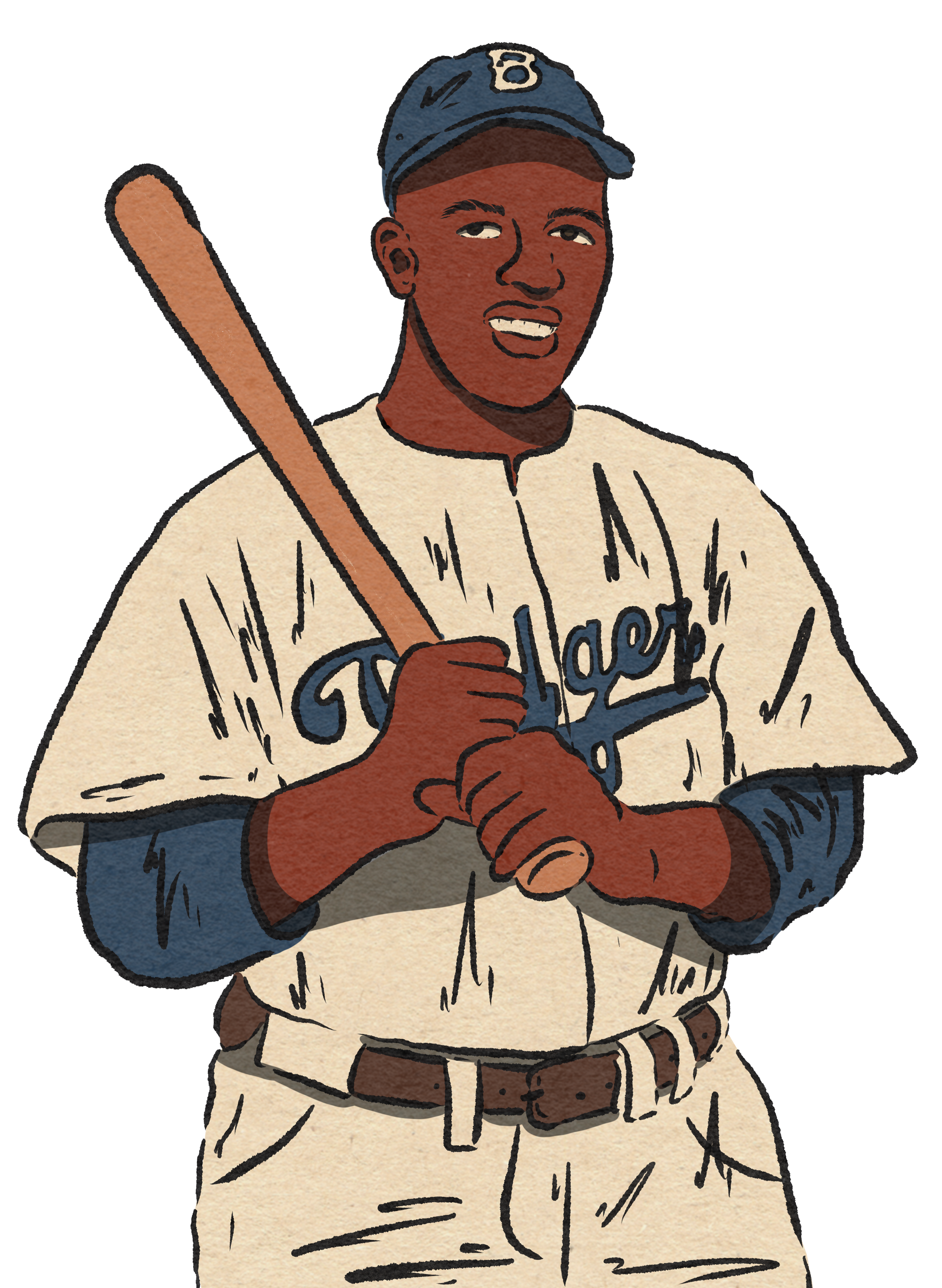 Illustration of Jackie Robinson