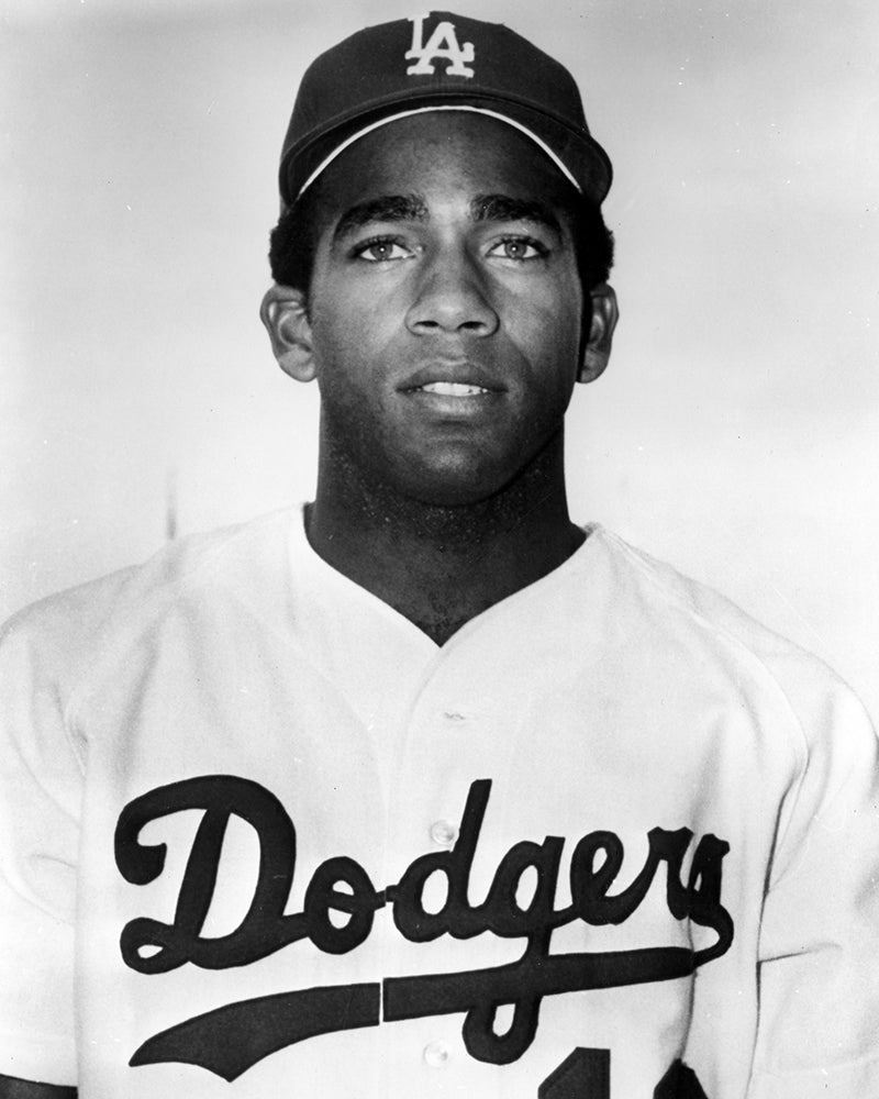 Head and shoulders portrait of Von Joshua in Dodgers uniform