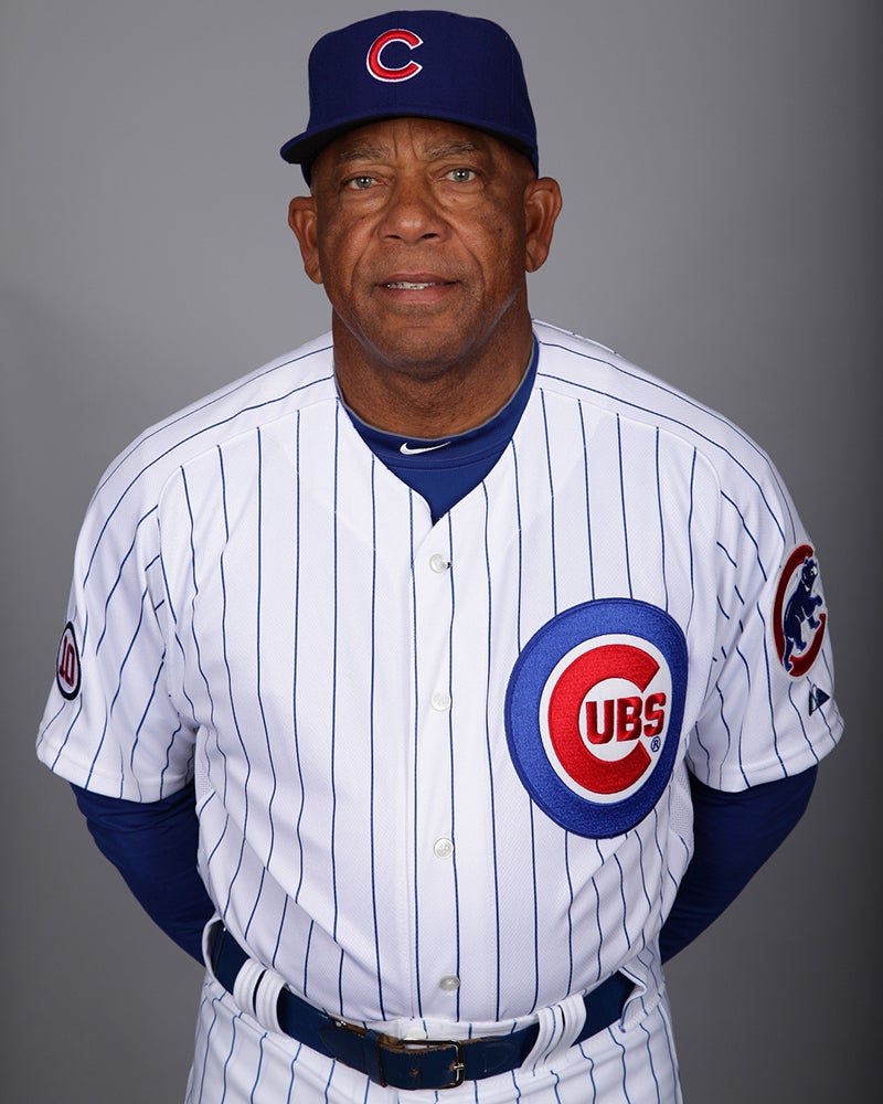 Head and shoulders portrait of Von Joshua in Cubs uniform