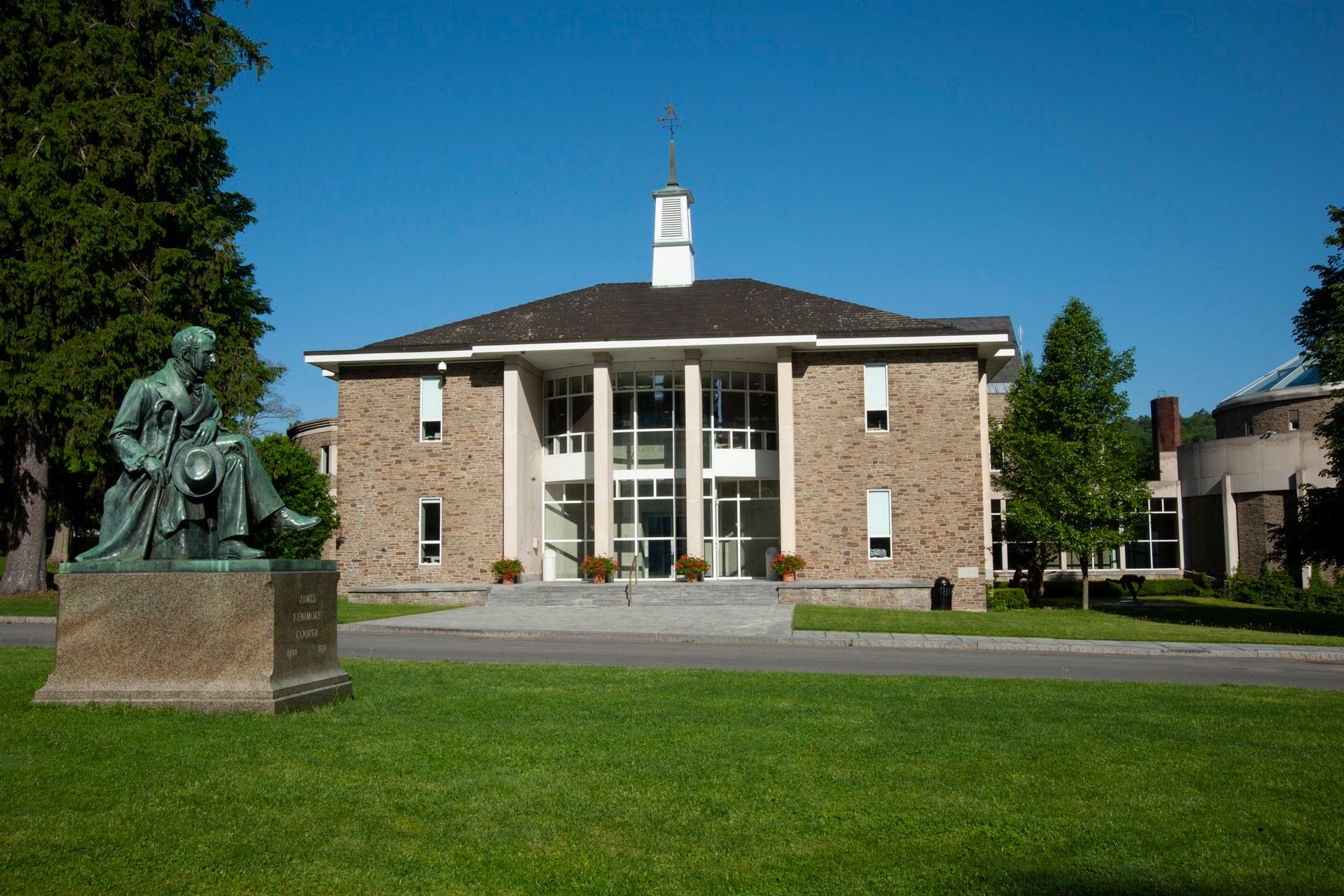 The National Baseball Library as viewed from Cooper Park