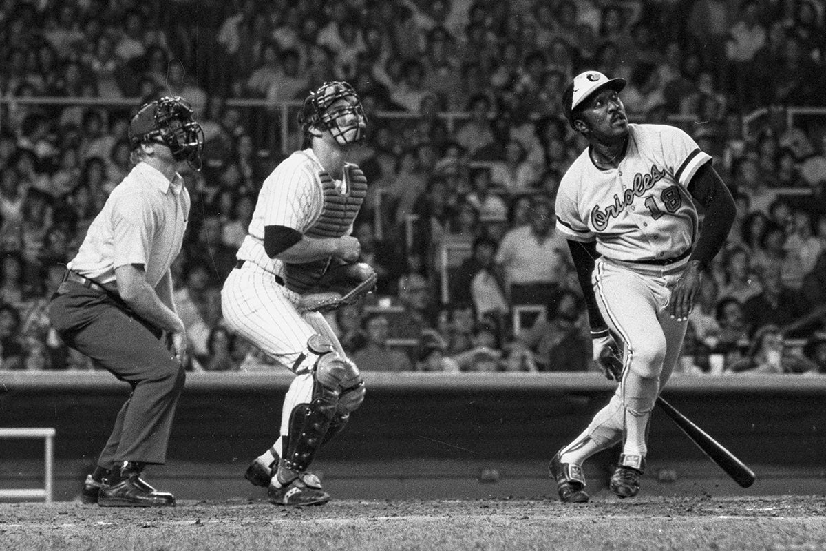 Pat Kelly bats for Orioles