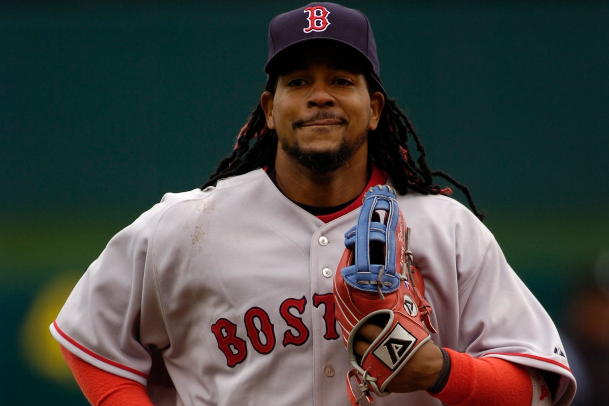 Manny Ramírez in Boston uniform