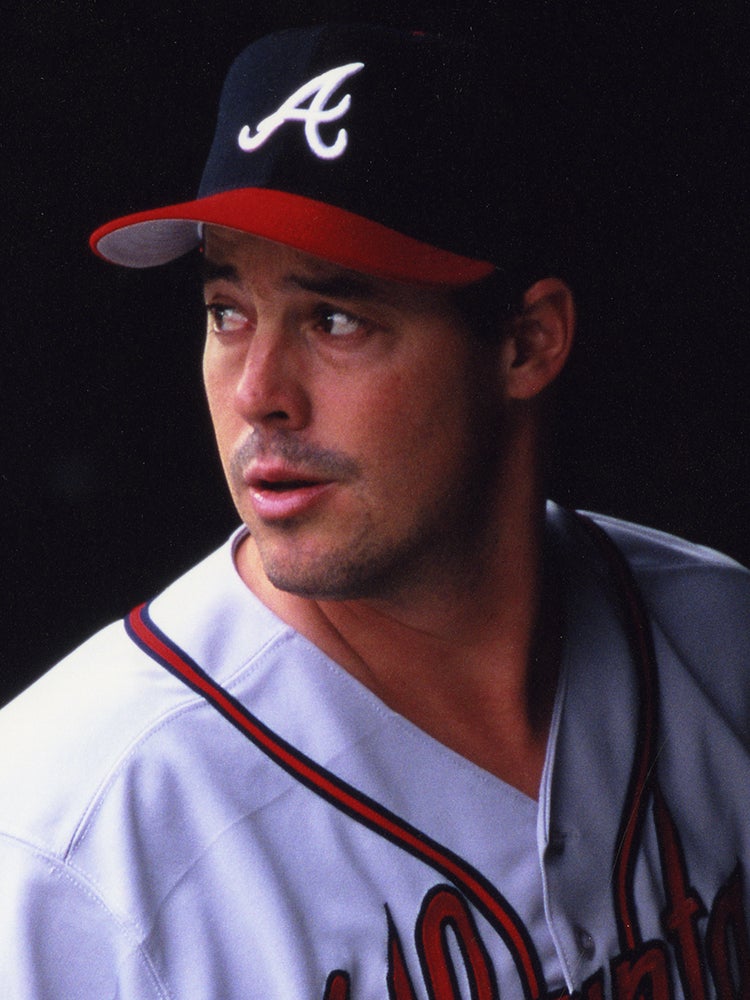 Greg Maddux in Braves dugout