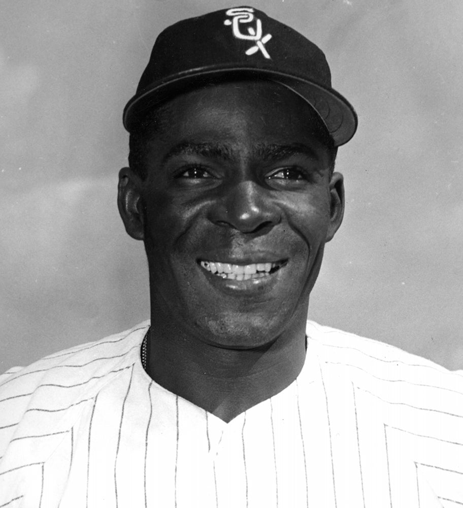 Black and white portrait of Minnie Miñoso