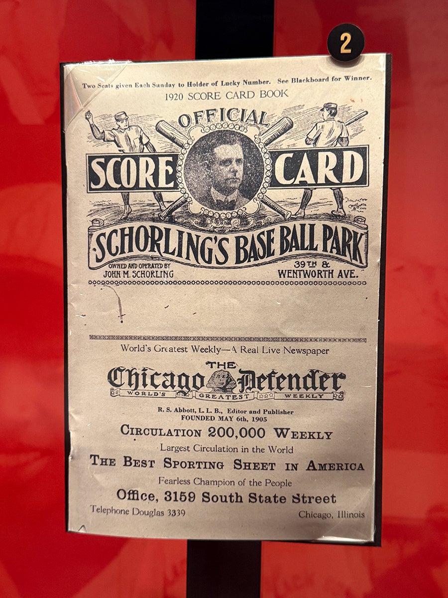 Negro National League Scorecard