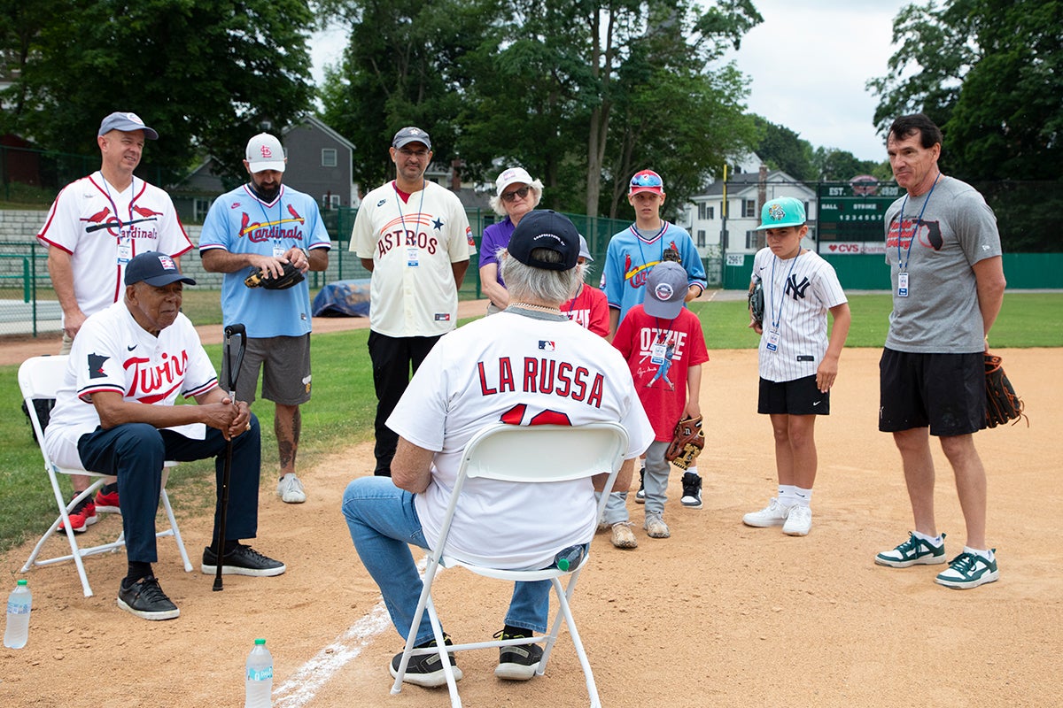 Tony Oliva and Tony La Russa at Turn Two