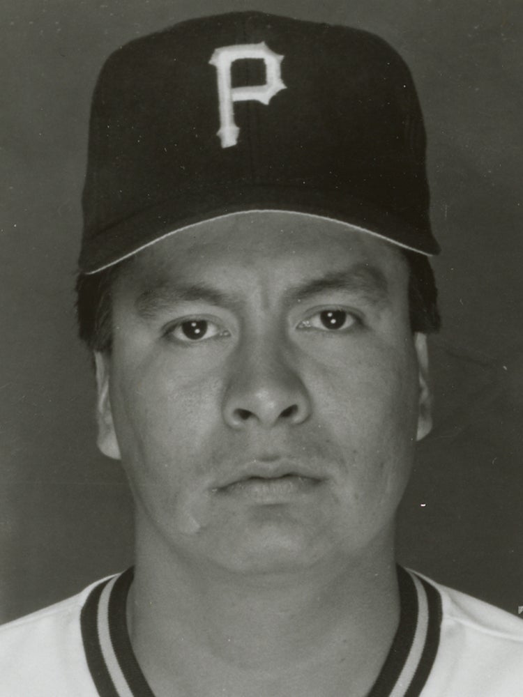 Head and shoulders portrait of Vicente Palacios in Pirates uniform