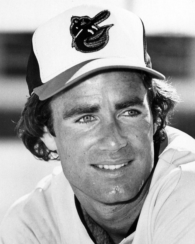 Head and shoulders portrait of Jim Palmer in Orioles uniform