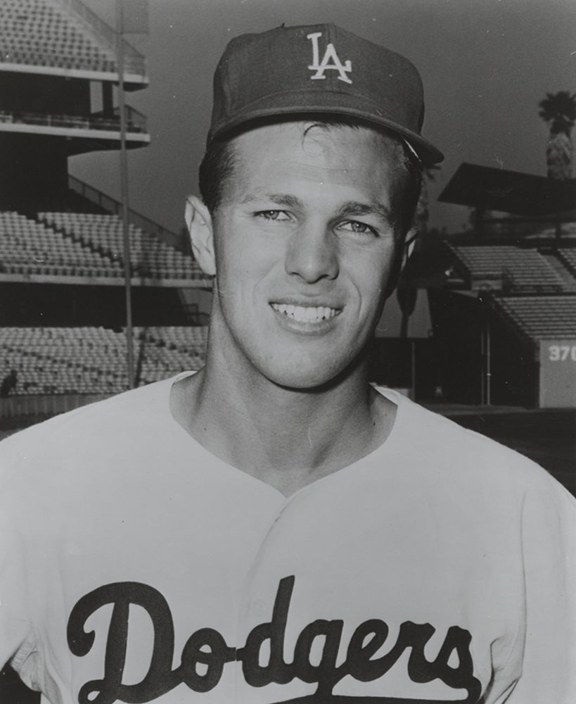 Portrait of Wes Parker in home Dodgers jersey