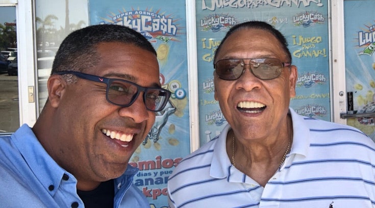 Eduardo and Tony Pérez selfie