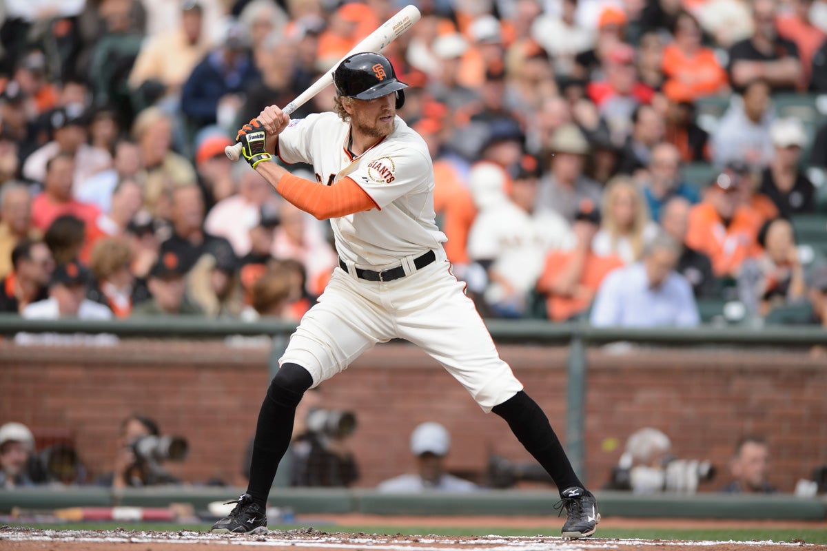 Hunter Pence in Giants uniform