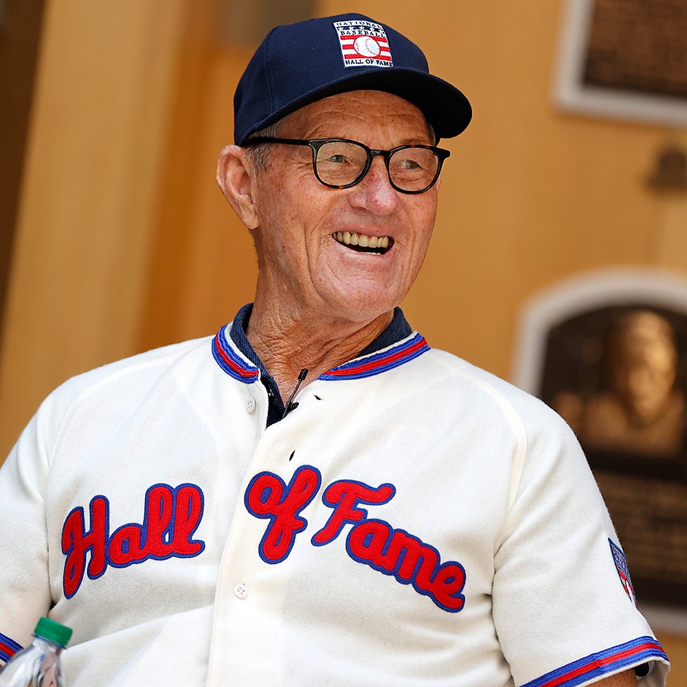Jim Kaat in Hall of Fame jersey