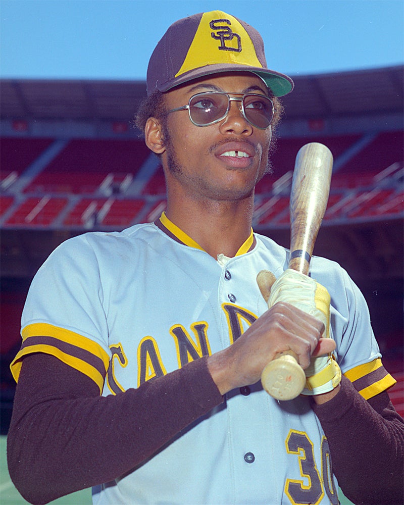 Head and shoulders portrait of Derrel Thomas in San Diego uniform