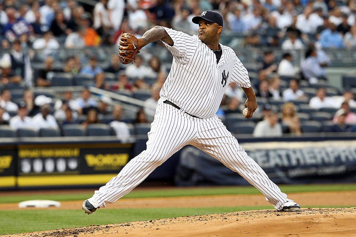 CC Sabathia pitches for Yankees