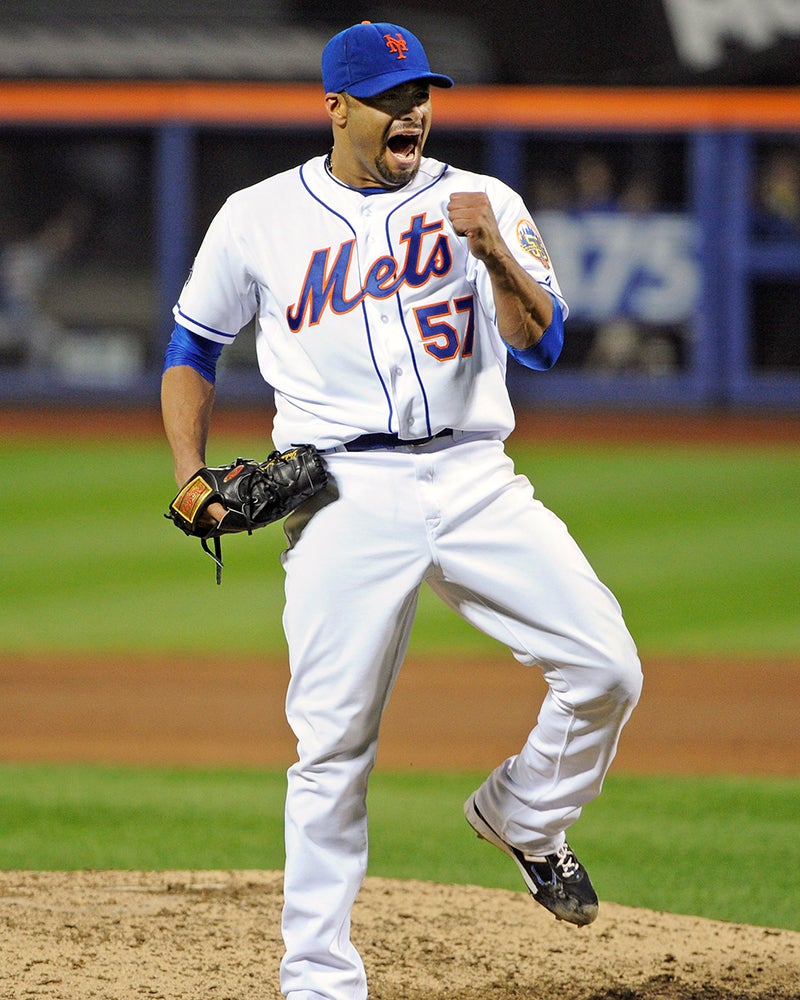 Johan Santana in Mets uniform