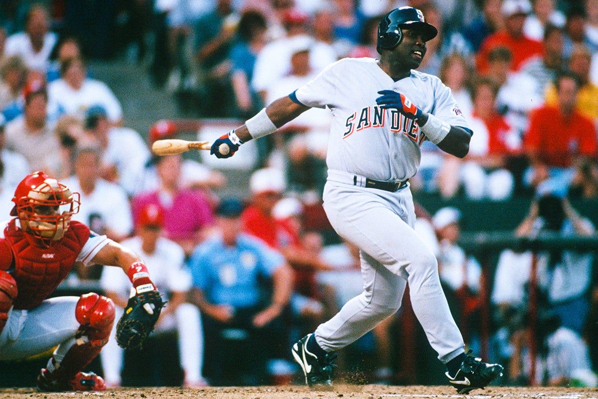Tony Gwynn bats for San Diego