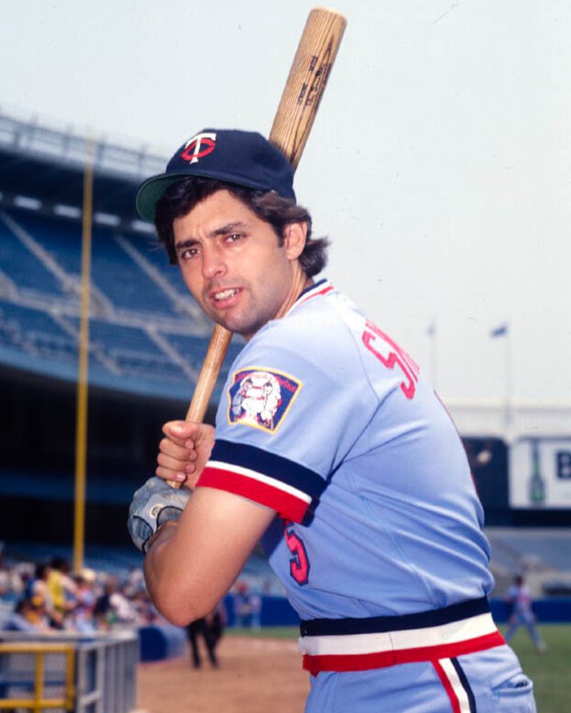 Batting portrait of Roy Smalley in Twins uniform