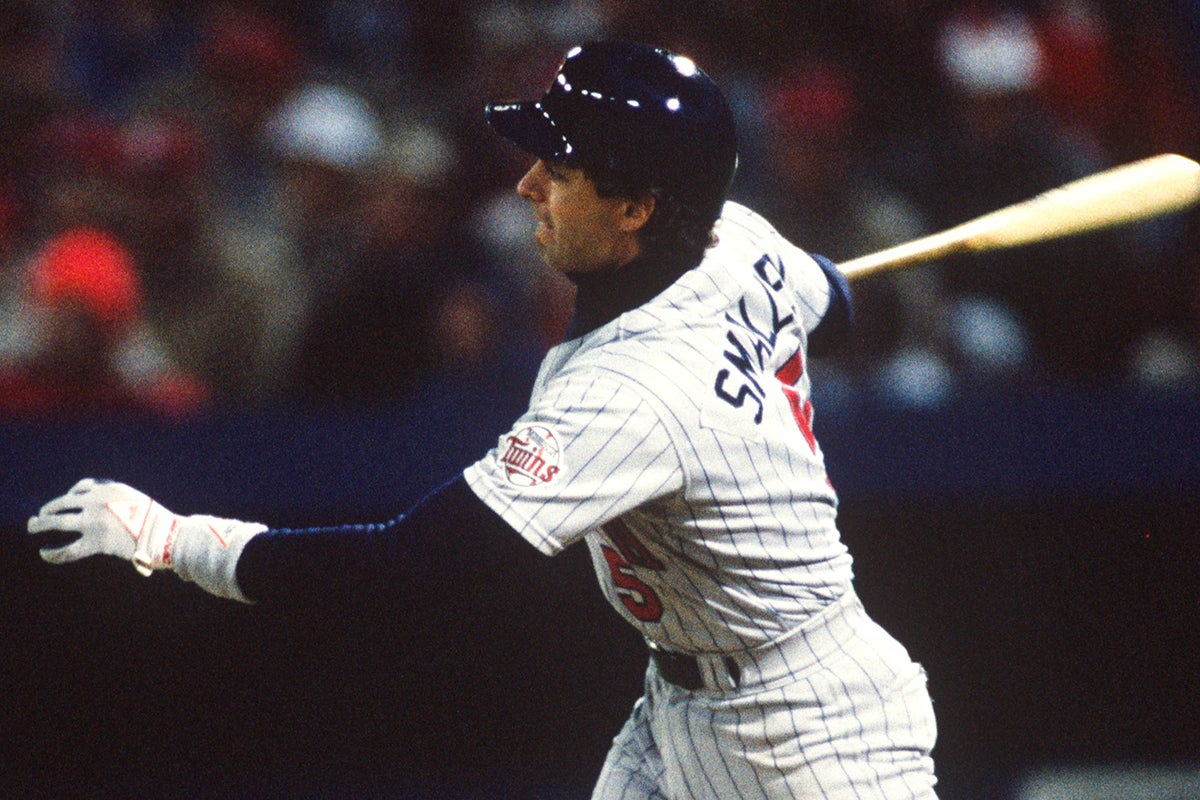 Roy Smalley bats for Twins