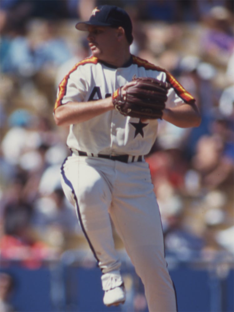 Greg Swindell pitches for Astros