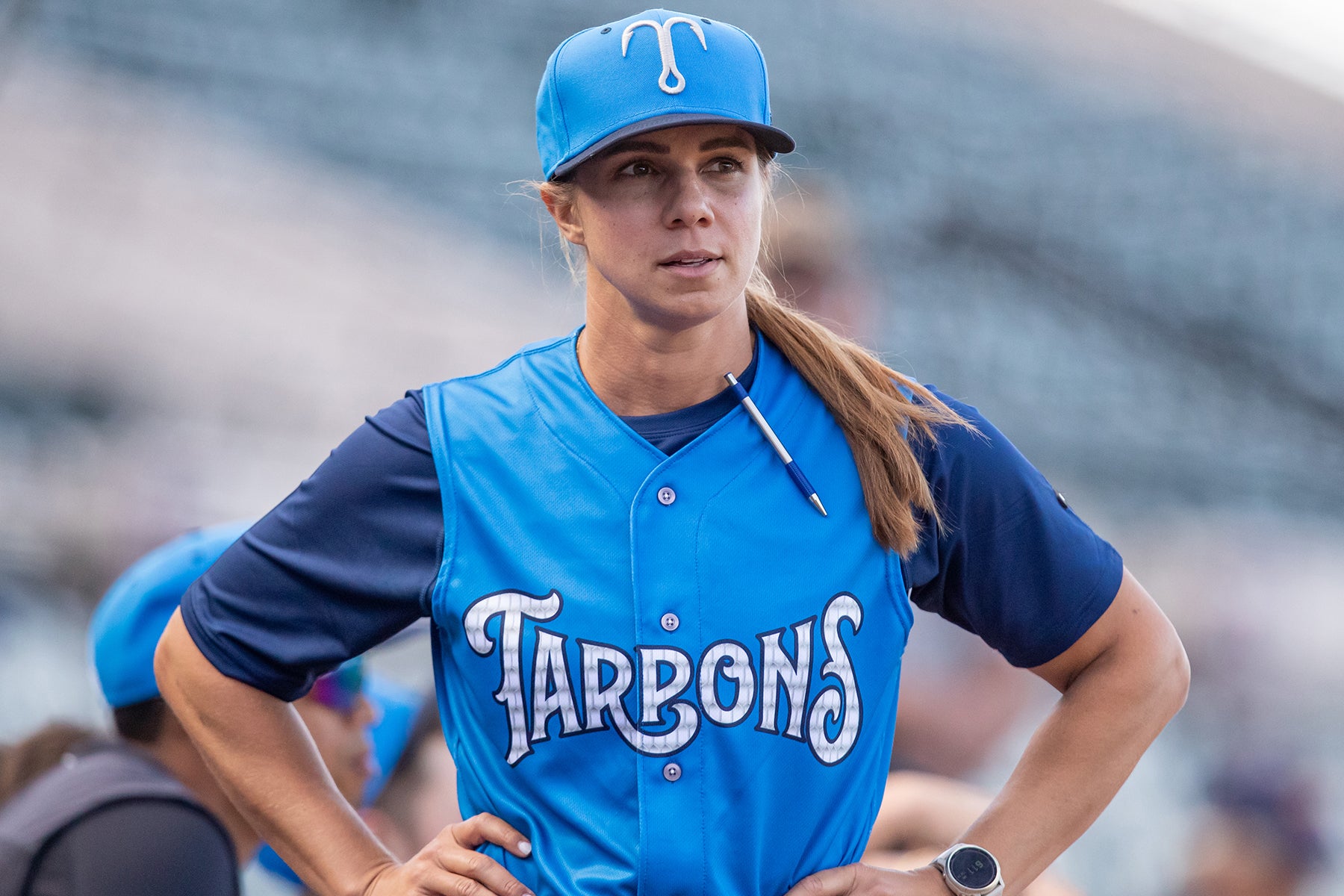 Rachel Balkovec in Tarpons jersey