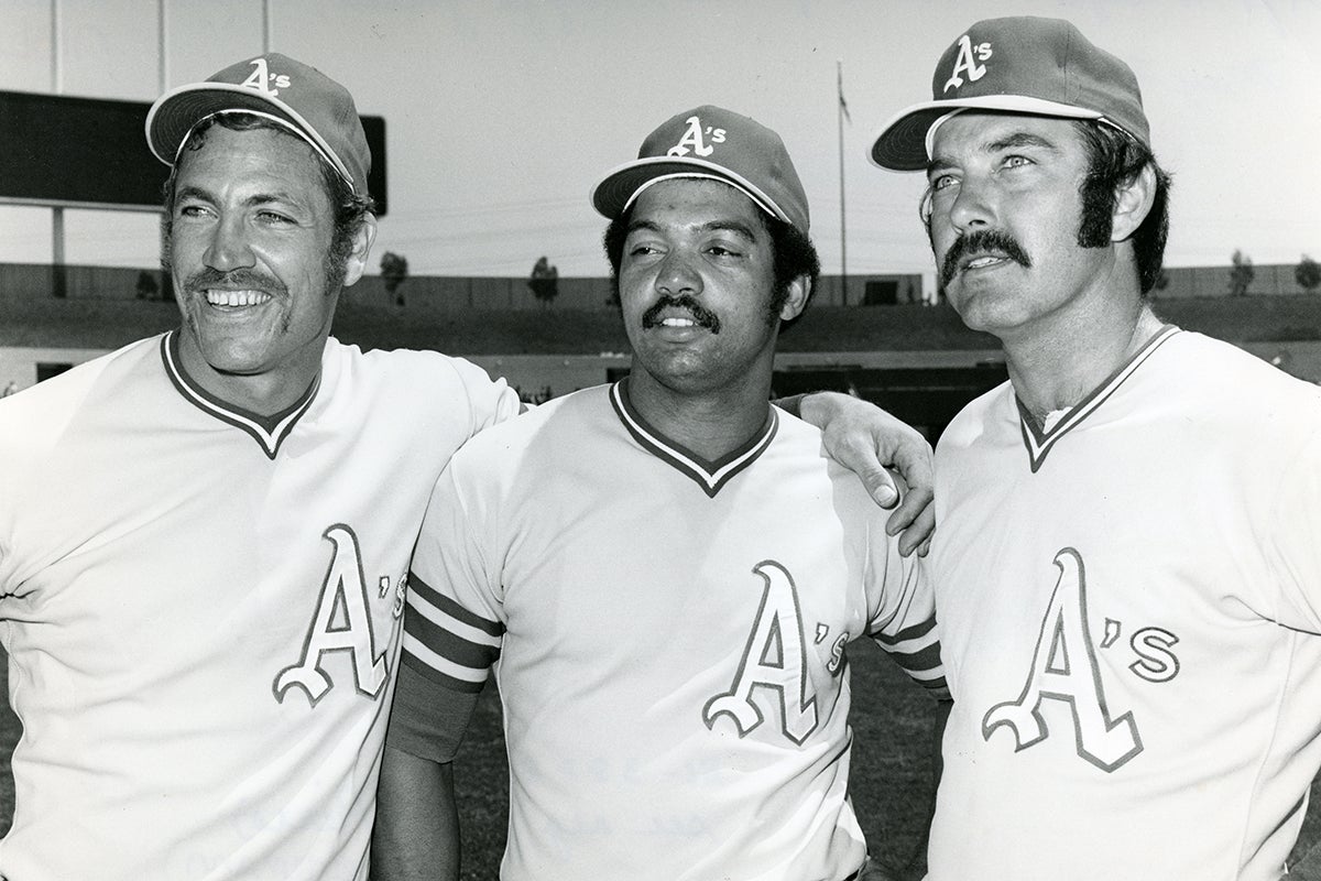Mike Epstein, Reggie Jackson and Darold Knowles