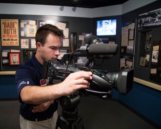 Travis Green was the 2015 multimedia intern in the Frank and Peggy Steele Internship Program at the National Baseball Hall of Fame and Museum. (Parker Fish / National Baseball Hall of Fame Library)