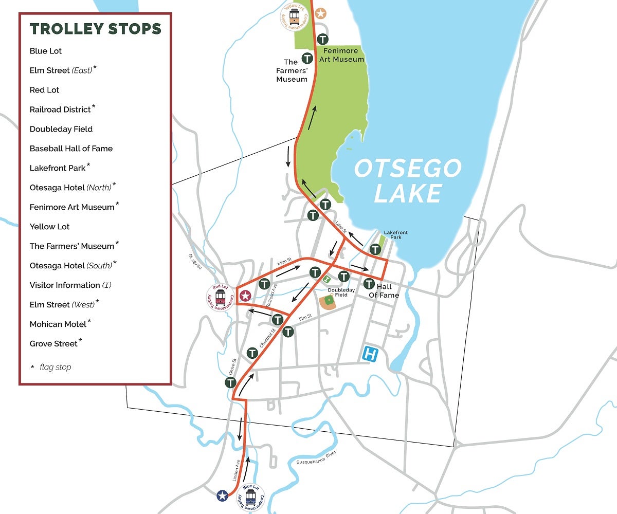 Village Trolley map