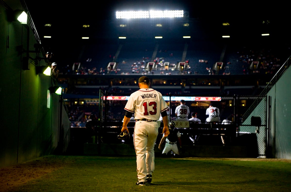 Billy Wagner in Braves bullpen