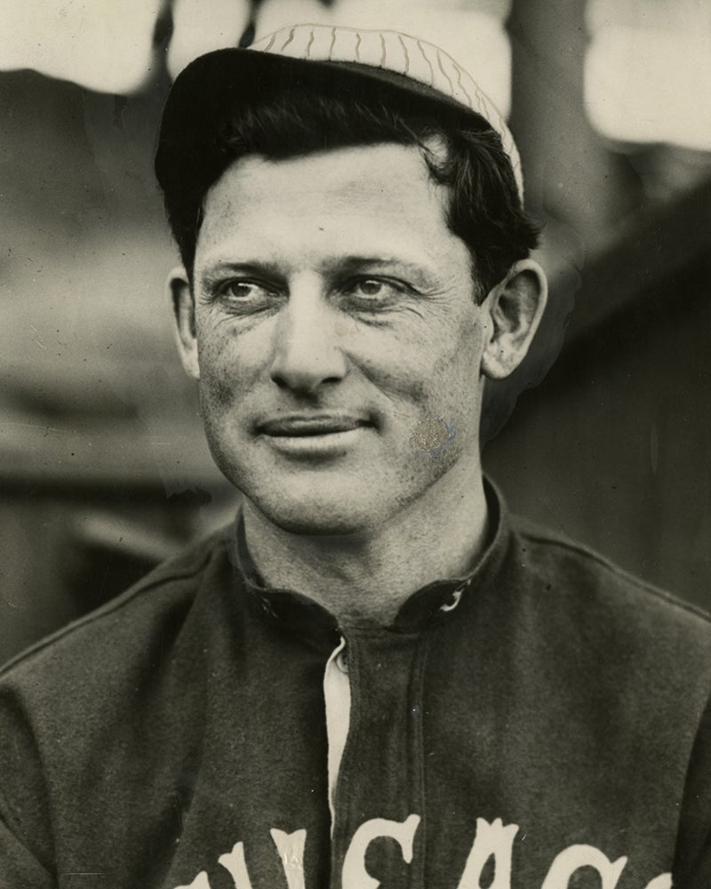Head and shoulders portrait of Ed Walsh in Chicago uniform