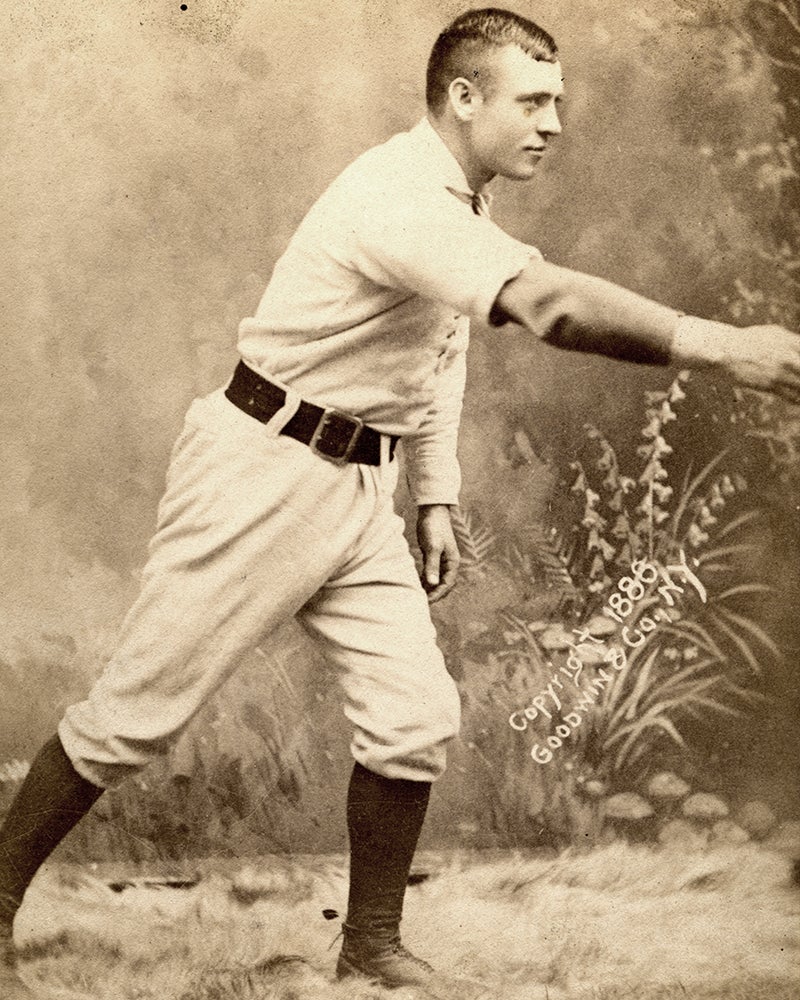 Pitching portrait of Mickey Welch