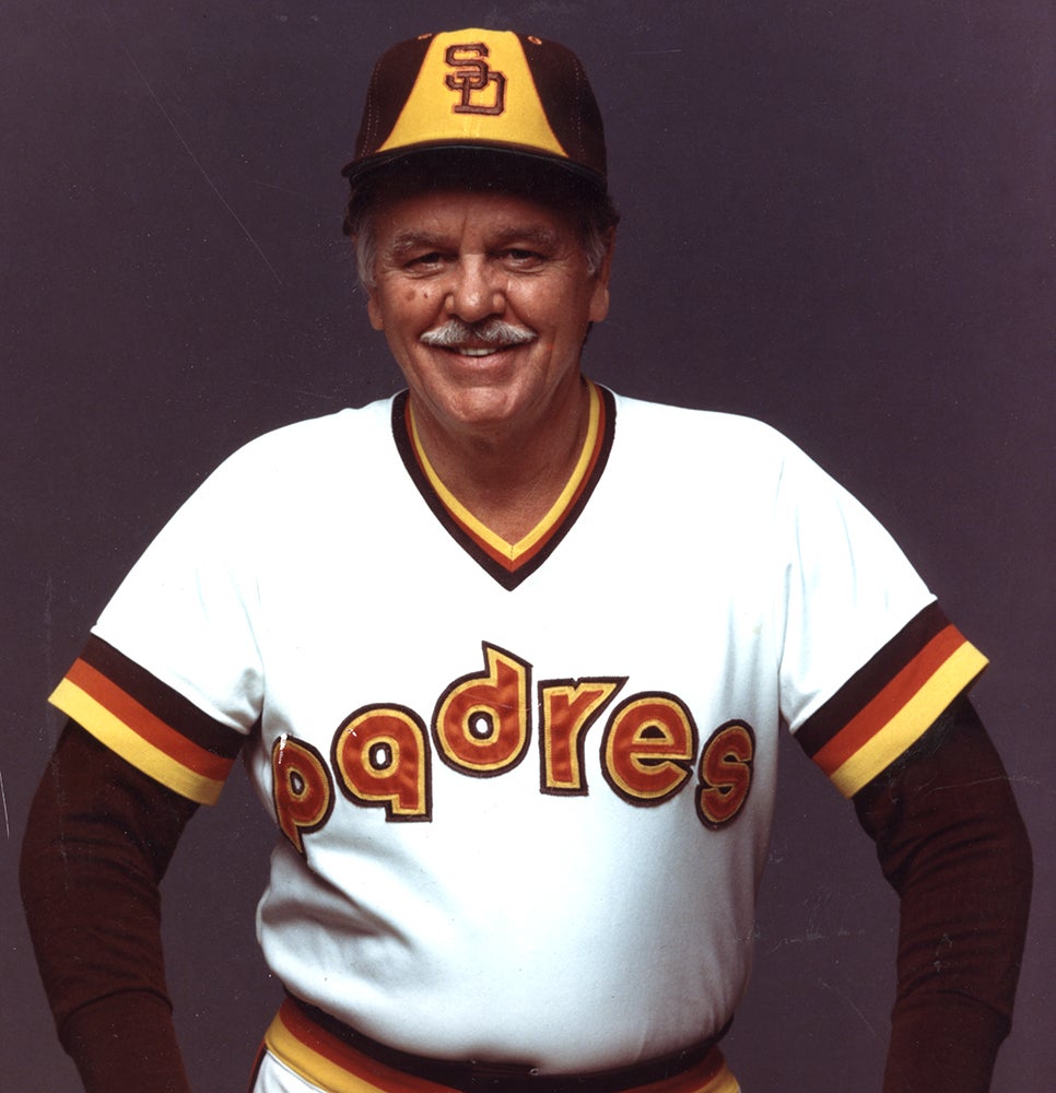 Portrait of Dick Williams in Padres uniform